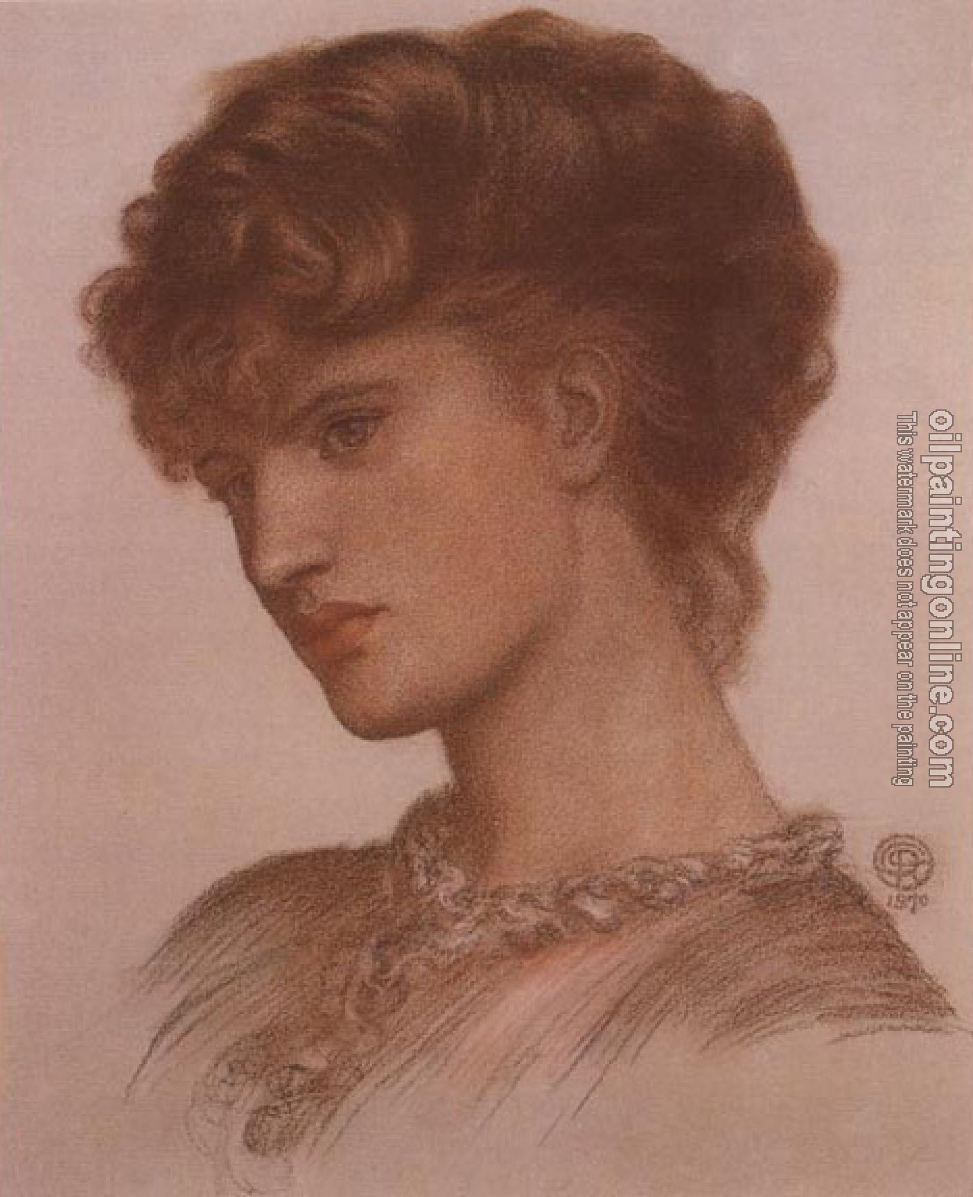 Rossetti, Dante Gabriel - Portrait of Aflaia Coronio,nee Ionides